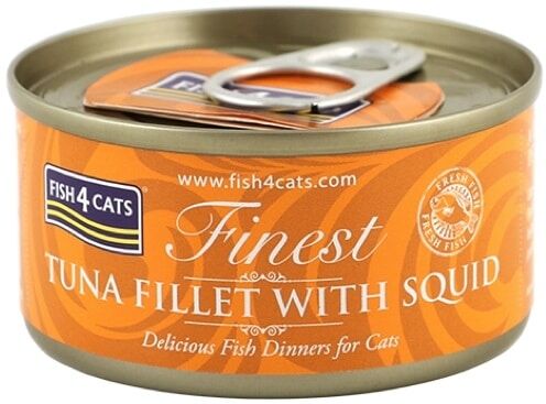 Fish4Cats 貓濕糧 - Finest - 吞拿魚及魷魚 70g