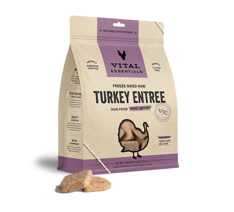 Vital Essentials 凍乾生肉主食 - 火鷄肉 ( 迷你 肉餅 ) 狗糧 14oz