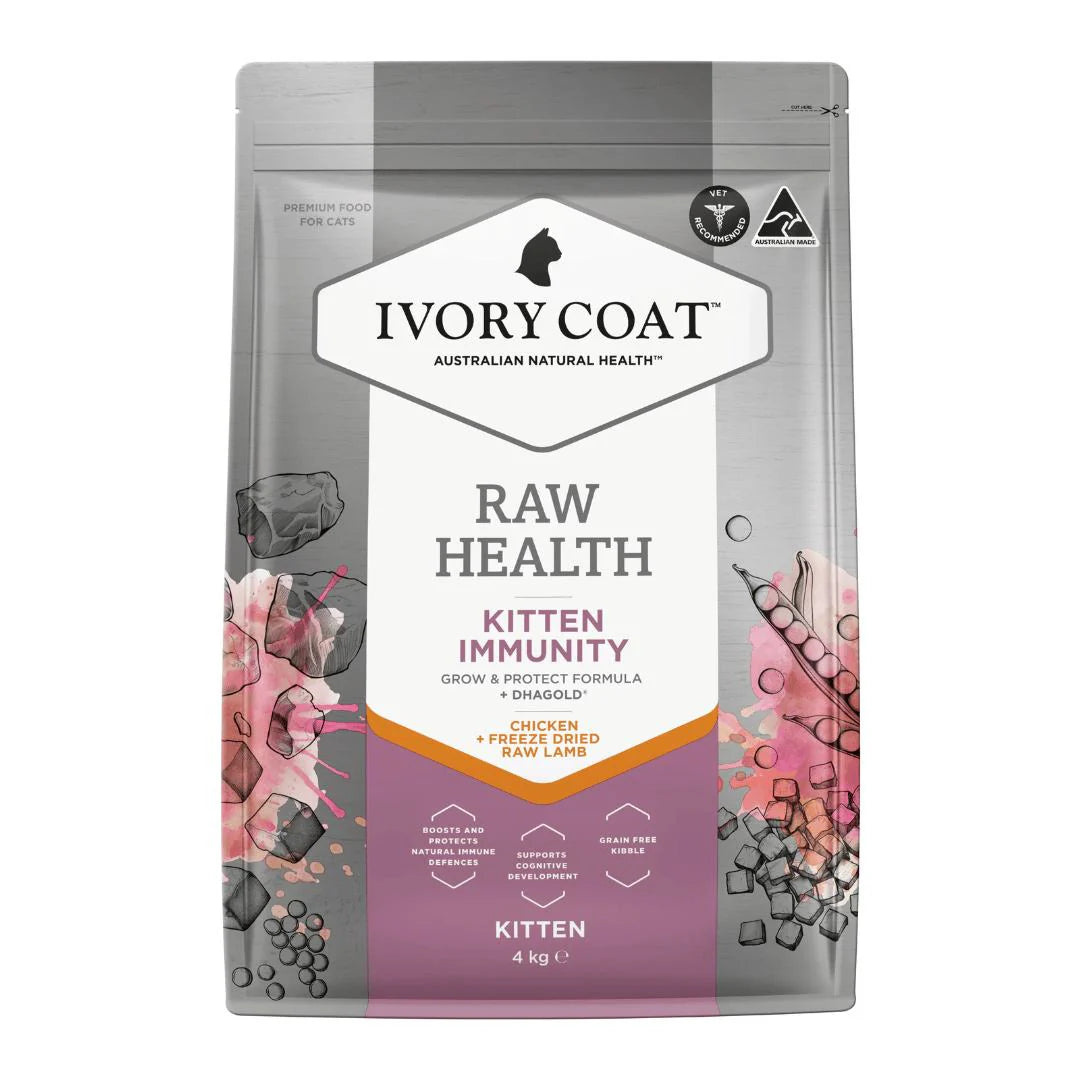 Ivory Coat 免疫力增強雞肉【幼貓】配方(無穀物乾糧+生羊肉凍乾) 2kg