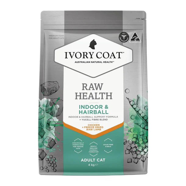 Ivory Coat 去毛球室內 成貓配方 (無穀物乾糧+生羊肉凍乾) 2kg