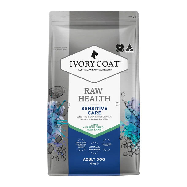 Ivory Coat 敏感與皮膚護理羊肉(單一動物蛋白) 成犬配方(無穀物乾糧+生羊肉凍乾) 1.8kg/10kg