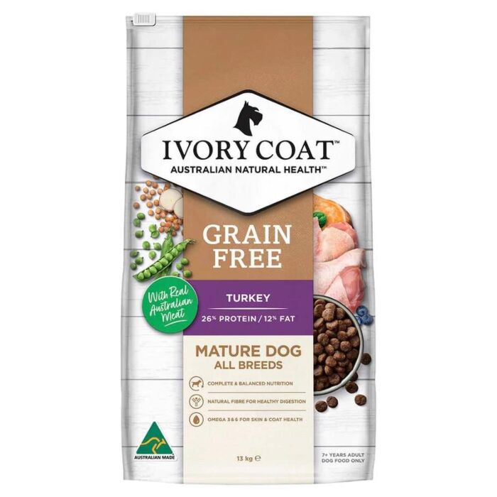 Ivory Coat 低脂/火雞肉老犬配方狗糧 2kg/13kg