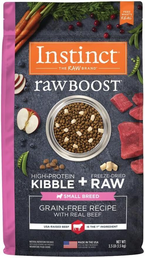Instinct - 本能 生肉無穀物 牛肉配方小型犬糧 3.5lbs / 10lbs