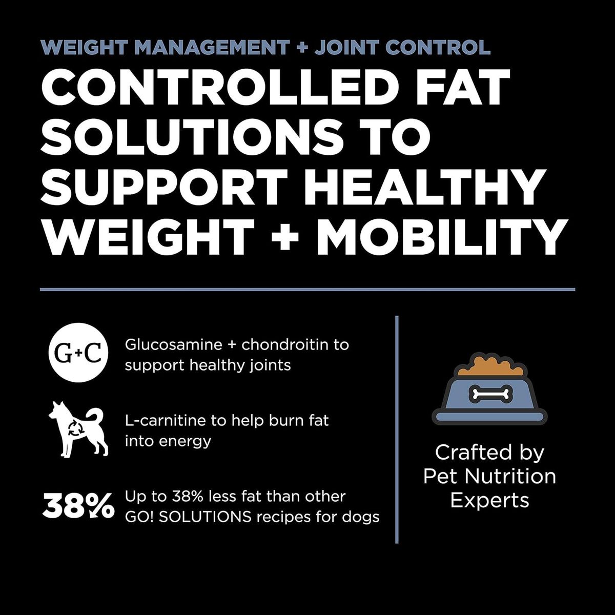 Go! SOLUTIONS Dry Dog Food - Joint Slimming Series - Grain-Free Adult Formula - Chicken Flavor