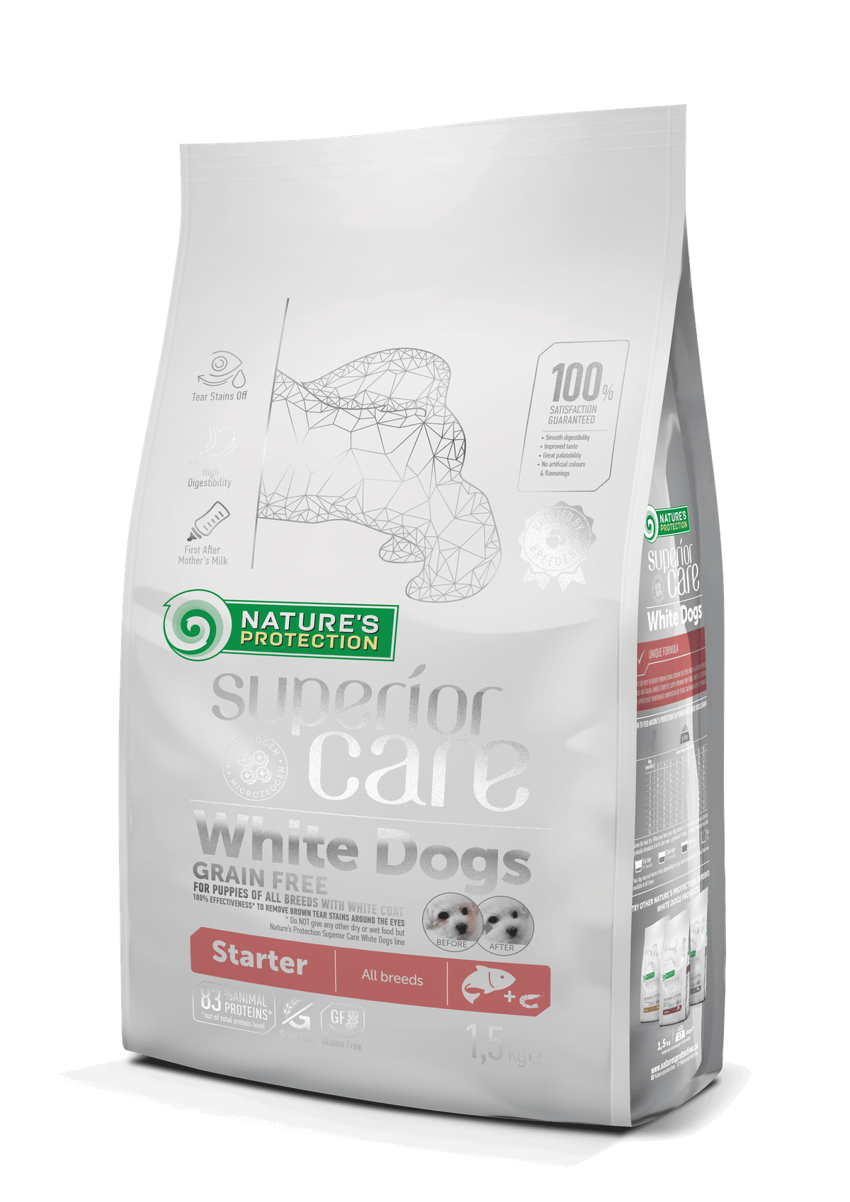 Nature's Protection 去淚痕美毛 低敏三文魚 BB配方 無穀物狗糧 1.5kg（Best Before 2026/12）