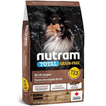 Nutram 加拿大紐頓狗乾糧 - T23 無榖物無薯大型犬 - 雞火雞配方 2kg / 11.4kg
