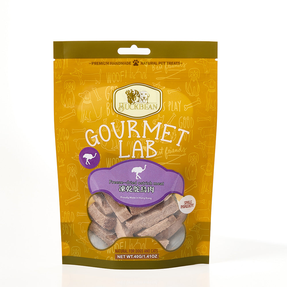 BuckBean 貓狗小食 凍乾鴕鳥肉 40克 #BB001