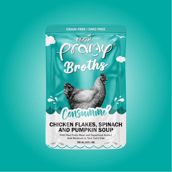 Pramy Nutritional Soup Pack Series - Tuna Broth + Spinach &amp; Pumpkin + Collagen 40g