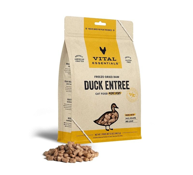 Vital Essentials 凍乾生肉主食 - 鴨肉 (迷你粒) 貓糧 8oz / 12oz