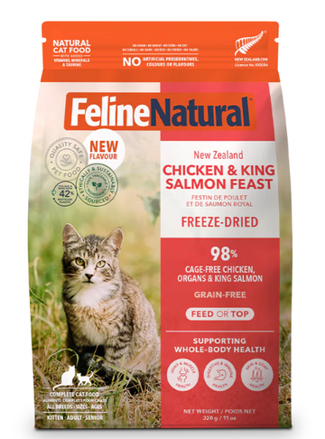 Feline Natural - F9 天然凍乾 鮮雞三文魚盛宴 貓糧 320g